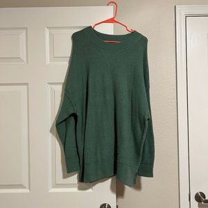 Aerie by American Eagle Crewneck Sweater Size Medium - Emerald Green